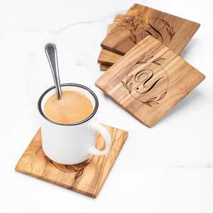 MN EXPORTS Handmade Square Shaped Walnut Mats & Pads Pure <b>Wooden</b> <b>Coasters</b> for Premium Style - Product Image 4