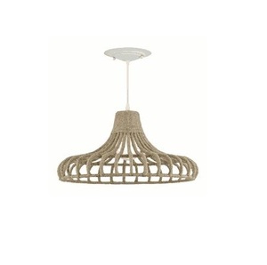 Lámpara Colgante de Mimbre y Ratán Tejida a Mano con LED, Estilo Rústico, para Isla de Cocina y Sala de Estar - Product Image 1
