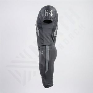 Uniforme de football américain pour adultes, taille plus, tissu en polyester léger renforcé, contrôle de la transpiration, confort de performance, vêtements d'équipe - Product Image 3