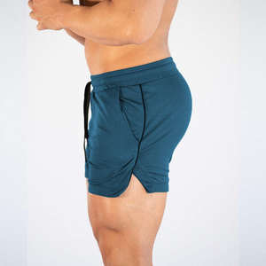 Pantalones cortos ajustados de algodón 100% para hombre, pantalones cortos transpirables de secado rápido para correr, ropa de verano, material ligero, diseño de malla - Product Image 2