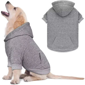 Vente en gros de vêtements personnalisés pour chiens de compagnie sweat à capuche pour chien blanc uni vêtements pour animaux de compagnie vente en gros de manteaux à capuche chauds pour chiens - Product Image 1