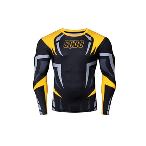 Manga larga BJJ Rashguard Kickboxing Muay Thai Rashguard Fighting Rashguard y artes marciales Bjj Gears - Product Image 3
