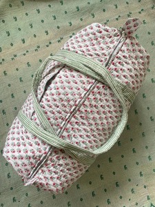 Sac de sport matelassé à imprimé bloc de bohème fait à la main pour femmes Vintage Sport voyage bagage à main Style indien sac de nuit/week-end - Product Image 3