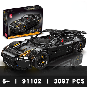 Jie yıldız 91102 teknik süper spor araba DIY yapı taşı seti noel hediyesi için Boys şehir yarış serisi için 3097 adet - Product Image 2