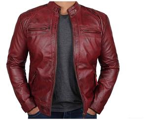 Chaqueta de Cuero Genuino para Hombre de Alta Calidad, Chaqueta de Cuero 100% Original Personalizada al por Mayor para Hombre - Product Image 1