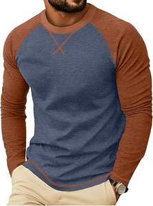 T-shirt pour homme à manches longues de haute qualité en gros, 100% coton, tricot uni, sérigraphie personnalisée, logo personnalisé, lourd, régulier - Product Image 5