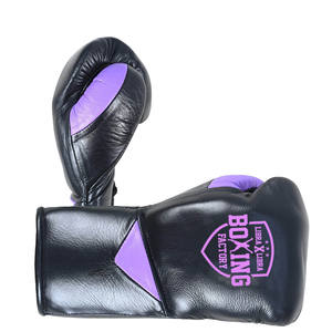 Gants de boxe Pro pour l'entraînement extérieur en cuir à lacets conçus spécifiquement pour les combattants de combat de combat Kickboxing - Product Image 6