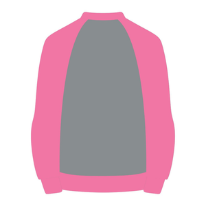 Sweat-shirt à col rond et manches raglan gris acier, sororité grecque, vêtements décontractés élégants pour femmes, rose et vert, sororité universitaire - Product Image 6