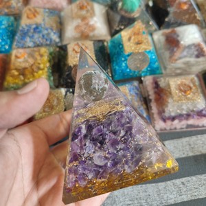 wholesale amethyst chips <b>healing</b> crystals indigo gabbro quartz crystals gemstone energy orgonite orgone <b>healing</b> pyramid - Product Image 2