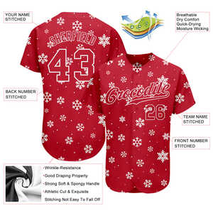 Camiseta de Béisbol Navideña Personalizada con Impresión por Sublimación Completa - Product Image 3