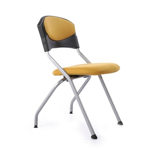 Silla de Oficina Elevable Contemporánea Varion II 06 GXVP68017, Silla de Entrenamiento Plegable con Respaldo Acolchado, Material de Malla y Espuma, Diseño en Tela PP - Product Image 1