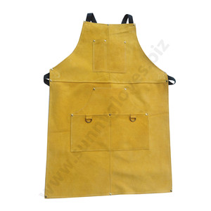 Tablier de soudage en cuir fendu résistant à la chaleur et durable fait à la main - Product Image 5