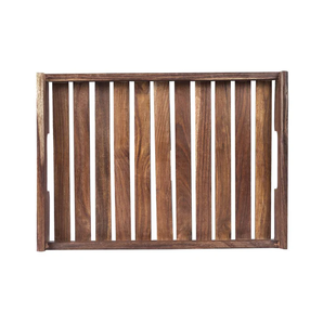 Handcrafted Polished Sheesham Wood <b>Large</b> Eco-Friendly Durable Serving <b>Trays</b> for Snacks Tea Coffee Breakfast Parties | OEM - Product Image 2