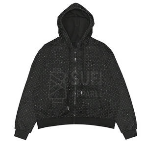 Sudadera con Capucha de Invierno con Pedrería Brillante para Hombre - Sudadera Informal Elegante, Ecológica y Transpirable con Piedras Brillantes - Product Image 1