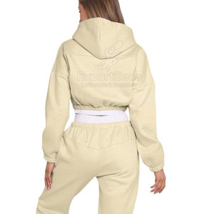 New Arrival Low MOQ Women <b>Crop</b> <b>Top</b> Tracksuit High Quality Latest Design Women <b>Crop</b> <b>Top</b> Tracksuit - Product Image 6