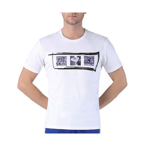 Haute qualité surdimensionné 100% polyester Vintage poids lourd t-shirts plaine Streetwear T-Shirt effet de lavage à l'acide personnalisé DTG imprimer hommes - Product Image 5