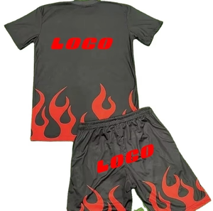 Camiseta de dos piezas, pantalones cortos, traje de verano, logotipo de diseño personalizado, conjunto de pantalones cortos de hombre de alta calidad de lavado de 2 piezas, Conjunto de camiseta personalizada - Product Image 6