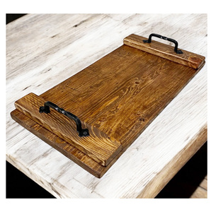 Elegante Bandeja de Madera para Servir el Desayuno en la Cama y Bandeja de Madera Multiusos con un Aspecto Elegante para Hogares, Cafeterías y Oficinas - Product Image 1