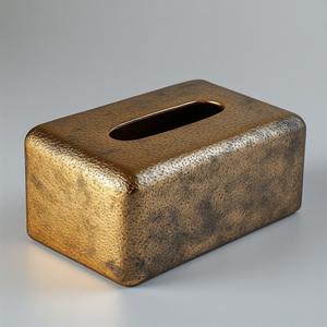 กล่องใส่กระดาษทิชชูโลหะตกแต่งทันสมัยอเนกประสงค์ ทนทาน ดีไซน์สวยงาม สำหรับใช้ในบ้านและสำนักงาน - Product Image 4