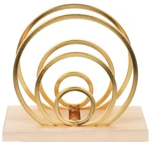 Porte-serviettes fini or de qualité supérieure avec bouton en cristal Design élégant pour une décoration de table et d'événement élégante - Product Image 3