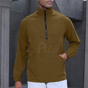 แจ็คเก็ตกันลมซิปปกตั้งโค้ทใส่สบายมีโลโก้ด้านหน้าปรับสีได้ - Product Image 4