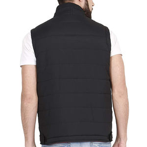 Wholesale Factory Custom OEM Reversible Quilted <b>Gilet</b> Jacket Sleeveless Zipper Winter Vest for <b>Men</b> 100% Polyester Puffer Vests - Product Image 2