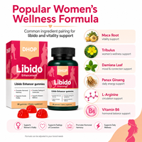 Gomitas Estimulantes del Deseo Femenino de Marca Privada OEM, Extracto de Raíz de Maca para Hombres/Mujeres - Suplemento Herbal para el Equilibrio Hormonal y la Energía