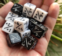 16 мм D6 счетчики + 1/+ 1 и-1/-1/-1 для MTG собирая белые и черные прямые кости