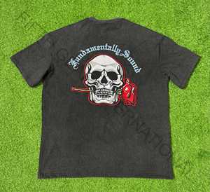 T-shirt Boxy surdimensionné sur mesure court unisexe Vintage 2 pièces ensemble été Streetwear survêtement à manches courtes t-shirt court grande taille - Product Image 3