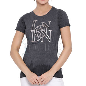 เสื้อยืดผู้หญิงคุณภาพดี ระบายอากาศได้ดี เป็นมิตรกับสิ่งแวดล้อม แห้งเร็ว ผลิตจากโพลีเอสเตอร์/คอตตอน ปรับแต่งได้สำหรับฤดูร้อน ราคาสมเหตุสมผล! - Product Image 1