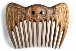 Peigne à cheveux à manche en bois fait à la main pour salon de l'Inde Peigne en bois en gros pour usage commercial à vendre en vrac - Product Image 2