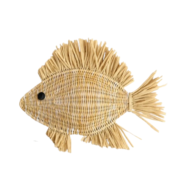 Handmade Eco-friendly 100% Rattan Large Fish Wall Decor Rustic Home Wall Decor Wall Art Wholesale From Vietnam