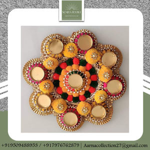 Bougeoir Vibrant Big Thali pour la décoration intérieure festive Belle remise des diplômes et célébrations de la fête des pères Atmosphère invitante - Product Image 2