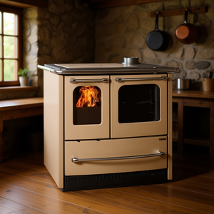 Estufa de Leña Independiente de Hierro Fundido Nordica SOVRANA EASY .16, Diseño Tradicional, Duradera, 7.5kW, Cocina, 4 Estrellas, 96.4x64.1x86cm - Product Image 3