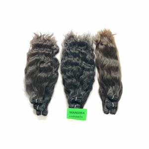 Extensiones de cabello vietnamita natural Remy, color negro virgen, recto, suelto, onda profunda, ninguno, tipo de cabello indio procesado químicamente - Product Image 2