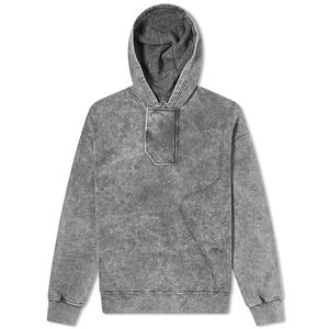 Sweat à capuche unique délavé à l'acide sweat à capuche coupe régulière en coton noir pour hommes sweats délavés à l'acide sur mesure sweats à capuche de haute qualité - Product Image 1
