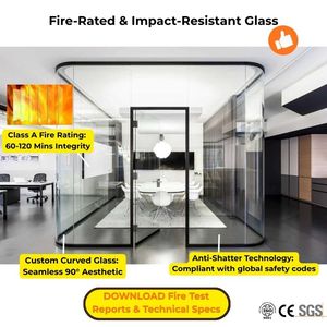 Cloisons de bureau Egood et systèmes de cloisons insonorisées mobiles <span class=keywords><strong>en</strong></span> <span class=keywords><strong>verre</strong></span> de haute qualité au meilleur prix pour les cloisons de bureau intérieures - Product Image 3