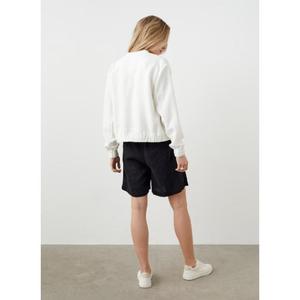 Pantalones cortos Vintage para mujer, Algodón puro, holgados, con cierre de botones, transpirables, cintura elástica, tejido sólido, deportes informales naturales - Product Image 2