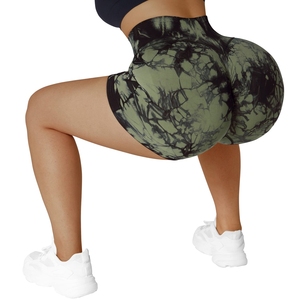 Stylish Hot Selling OEM Wholesale Stretchy New Yoga Shorts High Waist Gym Women Sports Shorts Casual Wear <b>Booty</b> Women Short 2027 - Product Image 1