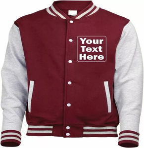 Meilleures ventes Vestes universitaires Letterman imprimées sur mesure pour hommes, American Baseball College, vestes Bomber sur pied, tailles XS-2XL - Product Image 1