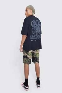 T-shirt surdimensionné de luxe personnalisé, 220 g/m², 300 g/m², lourd, 100 % coton, imprimé en relief, t-shirt en tissu tri-mélange - Product Image 2