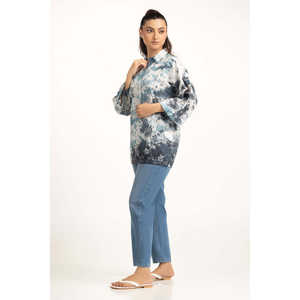 Chemises boutonnées décontractées en popeline pour femmes, manches trois quarts, pour le printemps/été, coupe classique, élément de mode simple - WM-CS-WS25-600 - Product Image 1