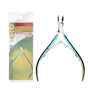 D501 profesional de acero inoxidable oro doble resorte cutícula Clipper Alicates para uñas de dedo - Product Image 2