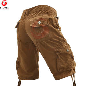 Novedad: Pantalones Cortos Cargo de Punto Transpirables de Talla Grande para Hombre, de Cintura Media, Casuales de Verano, de Alta Calidad al por Mayor - Product Image 3