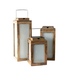 Eco-friendly <b>Bamboo</b> Rattan Handmade <b>Lantern</b> With Glass for Home Garden Decoration - Product Image 6