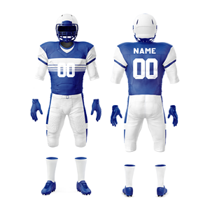 Conjunto de uniforme de fútbol americano juvenil sublimado personalizado con Jersey ligero y pantalones fuertes para deportes de equipo de alto rendimiento - Product Image 2