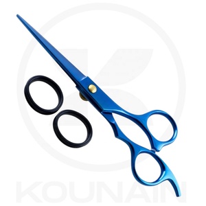 Professional Japanese Stainless Steel 420 Right-Handed Barber <b>Scissors</b> Blunt Blade Tip Medium Handle Non-Foldable Hair Cutting - Product Image 3
