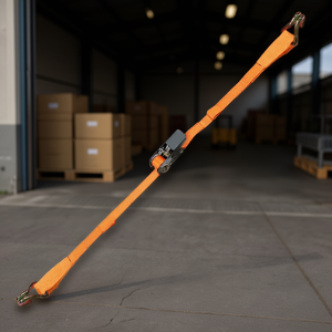 Cinta de Poliéster de Alta Tenacidad (PES) LC 400kg para Sistemas de Amarre con 2 Ganchos, Lazos y Tensor de Trinquete - Categoría de Producto: Flejado - Product Image 3