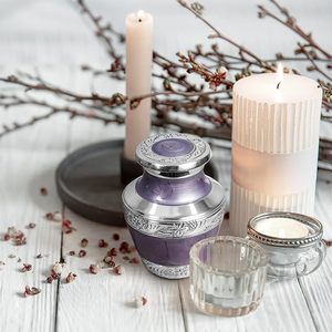 โมเสกทำด้วยมืออลูมิเนียมและแก้วใส่เถ้ากระดูกขนาดใหญ่ผู้ใหญ่ขนาดงานฝังศพแบบใช้มือกระเบื้องแต่ละชิ้นไม่ซ้ำใครสำหรับงานศพ - Product Image 3