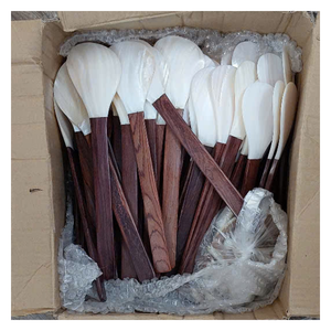 Cuchara de concha hecha a mano, vajilla de concha natural para mariscos, aperitivos, experiencia de servicio única, ideal para el hogar o restaurante - Product Image 5